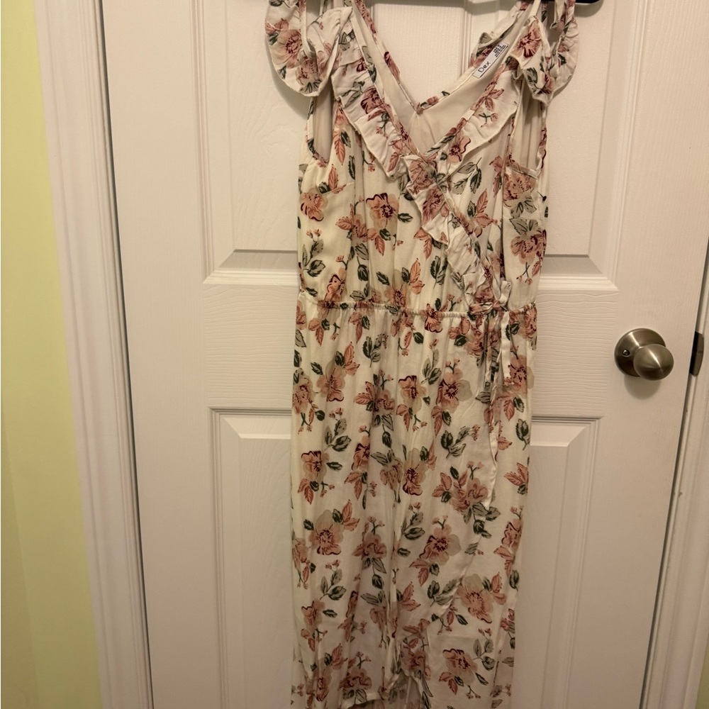 Dex Floral Maxi Dress - Cream and Pink - Picture 3 of 4